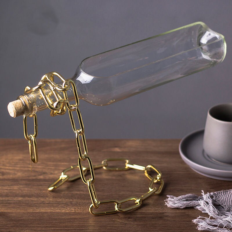 Floating Effect Wine Bottle Plant Pots