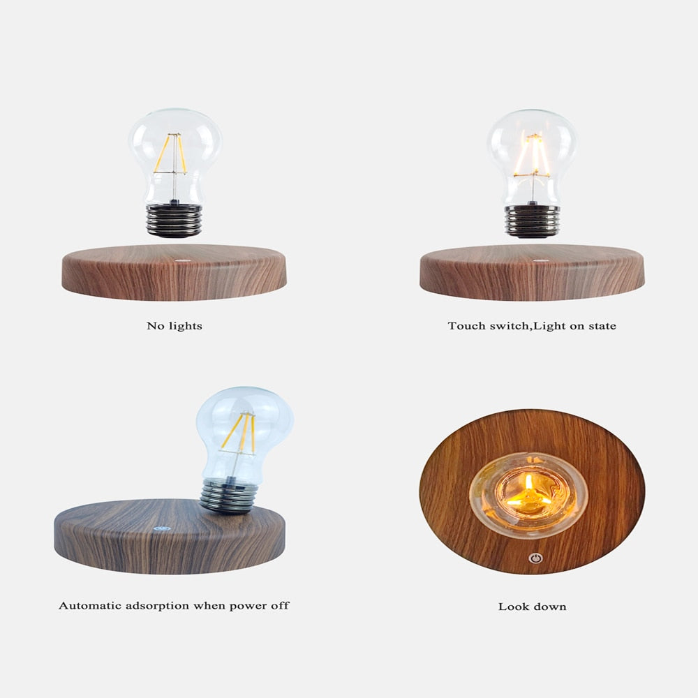 Magnetic Floating Light Bulb Table Lamp
