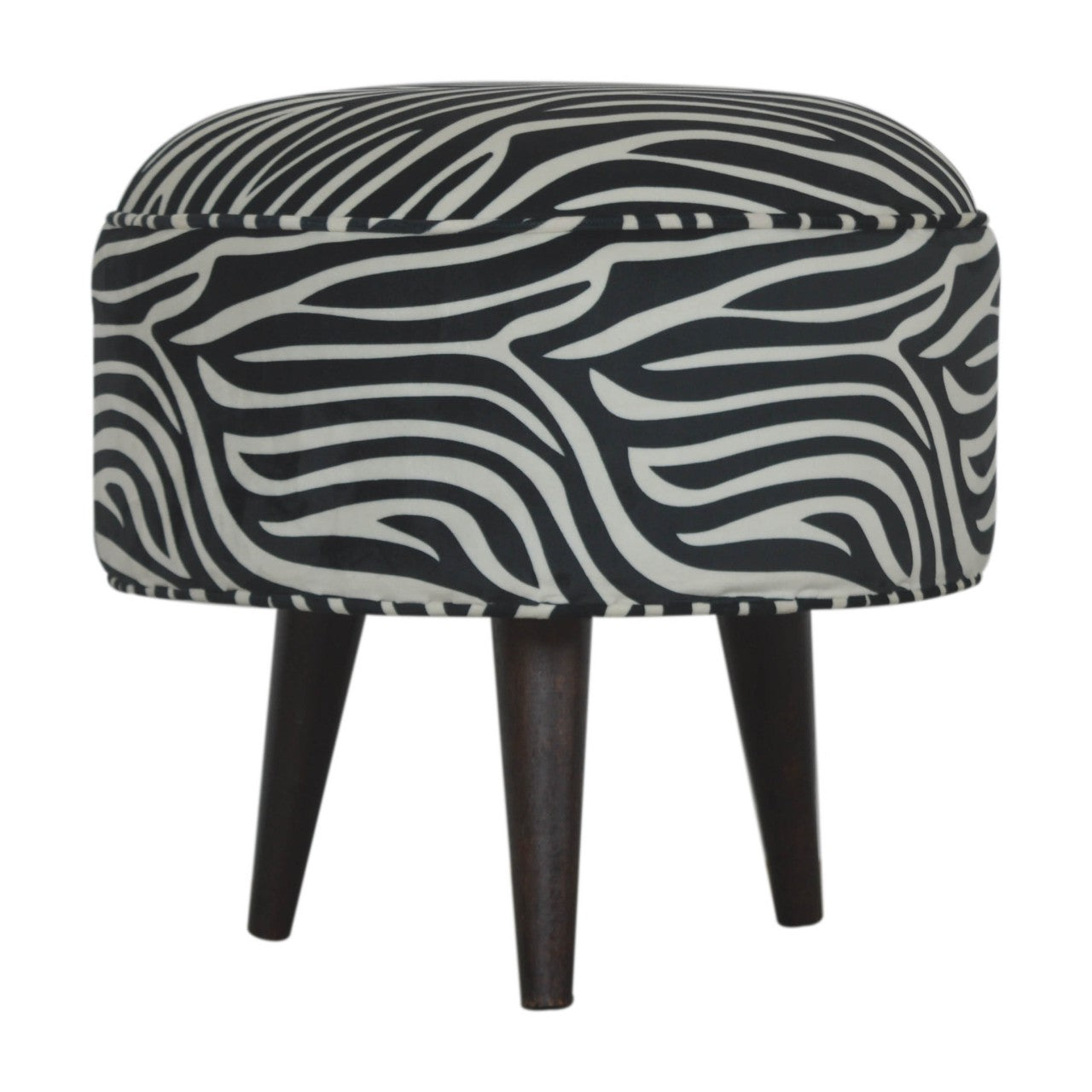 Velvet Nordic Style Footstool