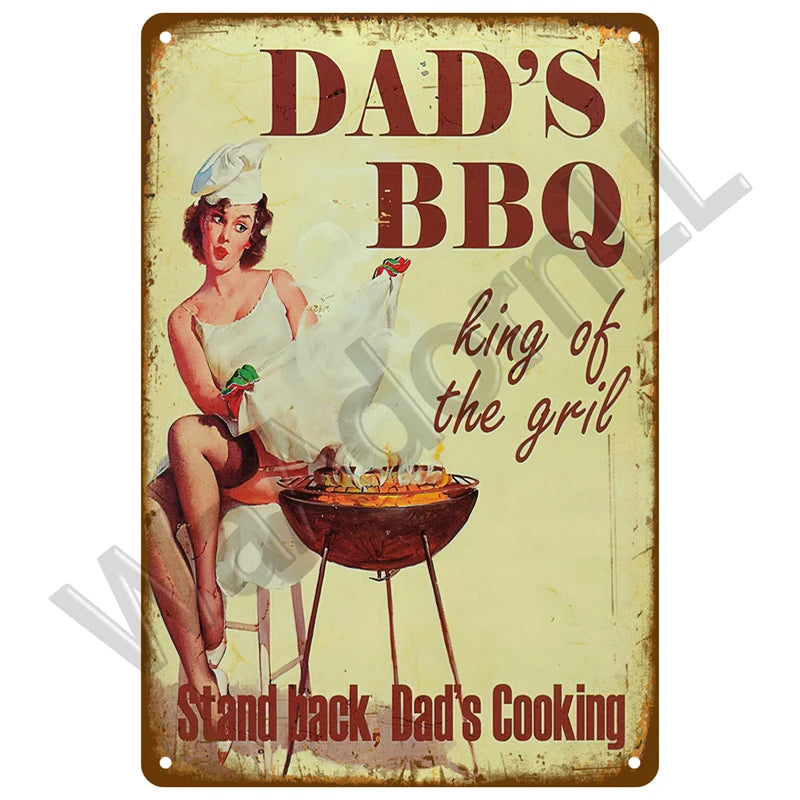 Retro Vintage BBQ Sign