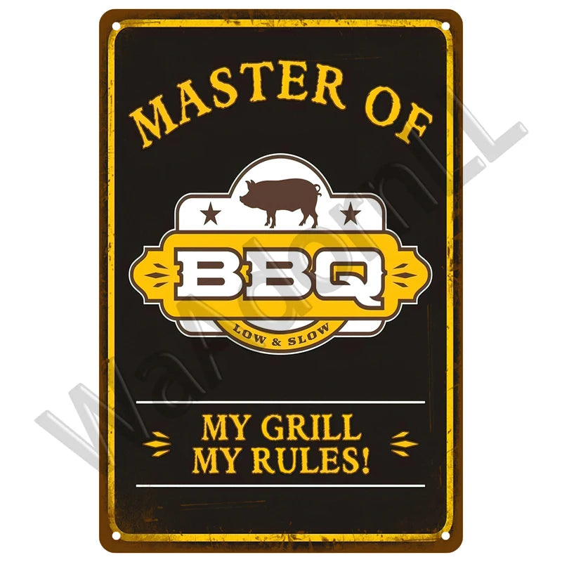 Retro Vintage BBQ Sign