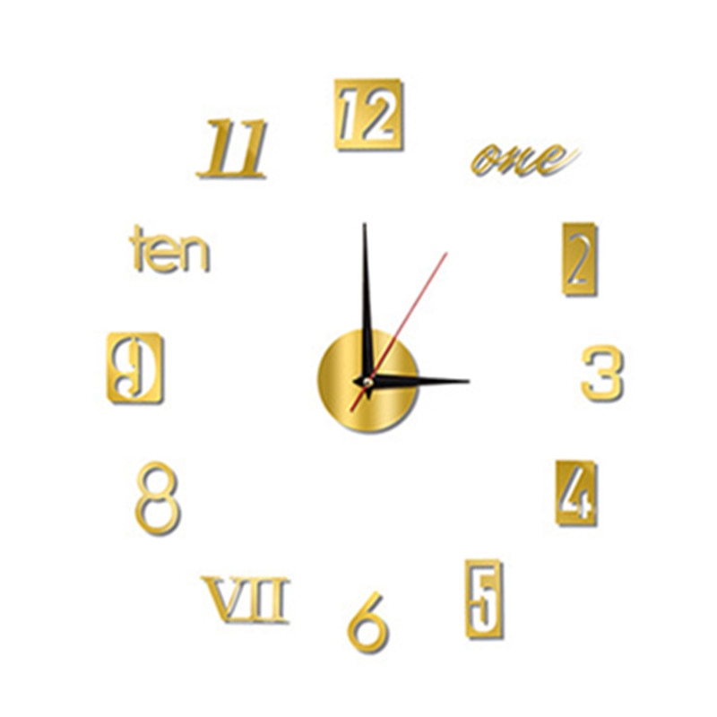 Wall Clock Stickers & Clock - 3 Colours
