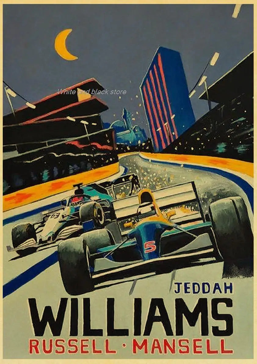 Retro Racing Car Posters