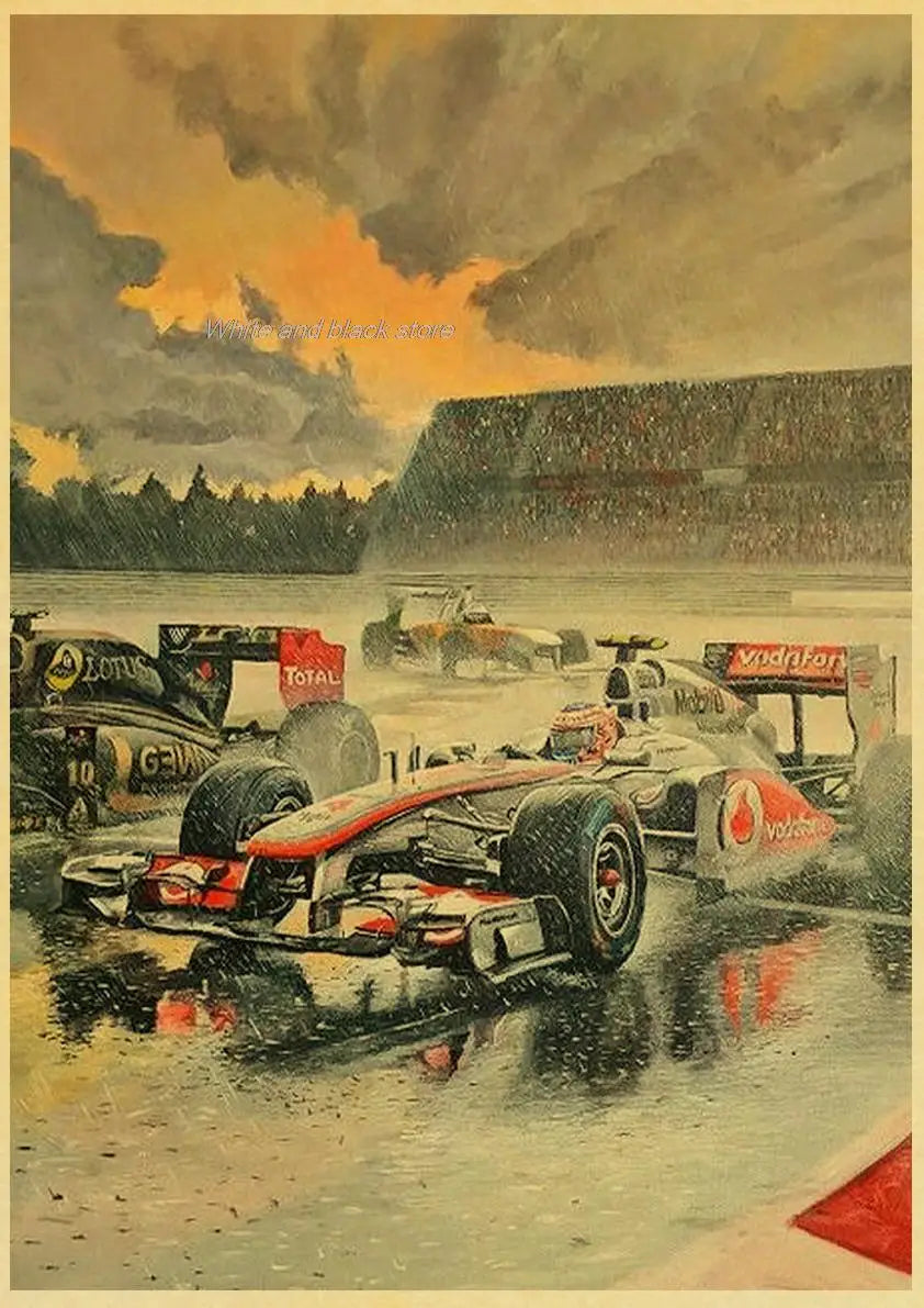 Retro Racing Car Posters