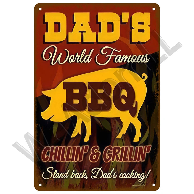 Retro Vintage BBQ Sign