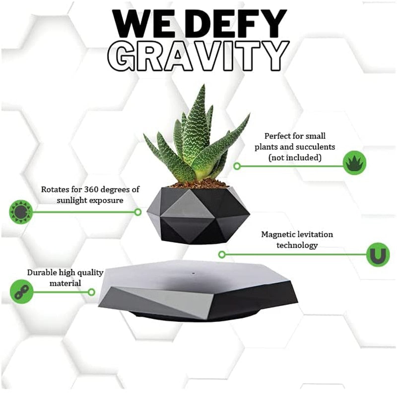 Magnetic Floating Bonsai/Plant Pot - Choice of colours