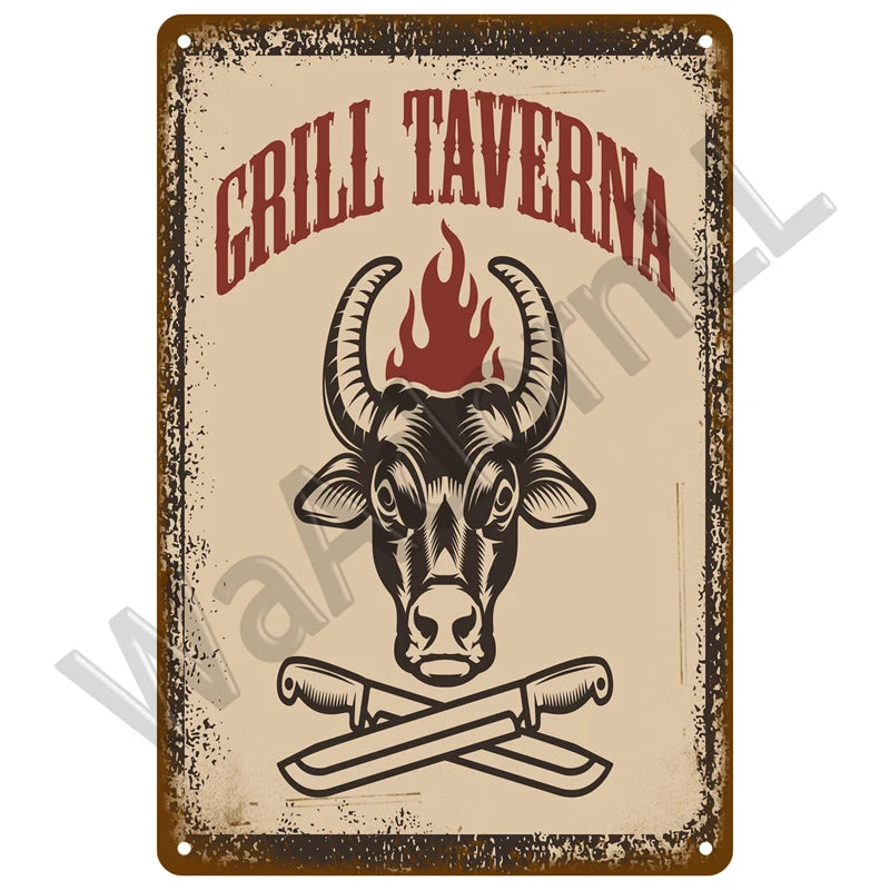 Retro Vintage BBQ Sign