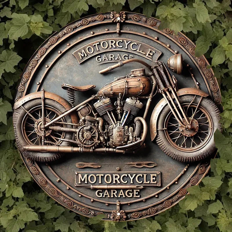 Vintage Motorcycle Wall Sign