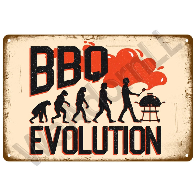 Retro Vintage BBQ Sign