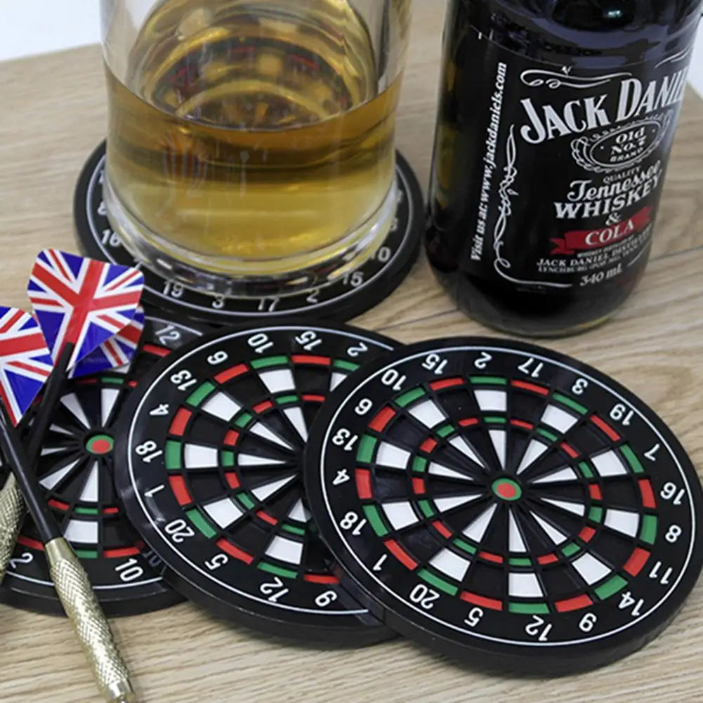 4Pcs Mini Dart Board Drink Coaster