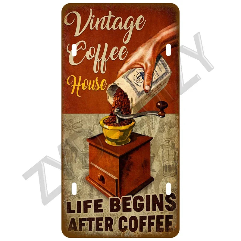 Various Vintage Metal Signs 15x30cm (1 Provided)