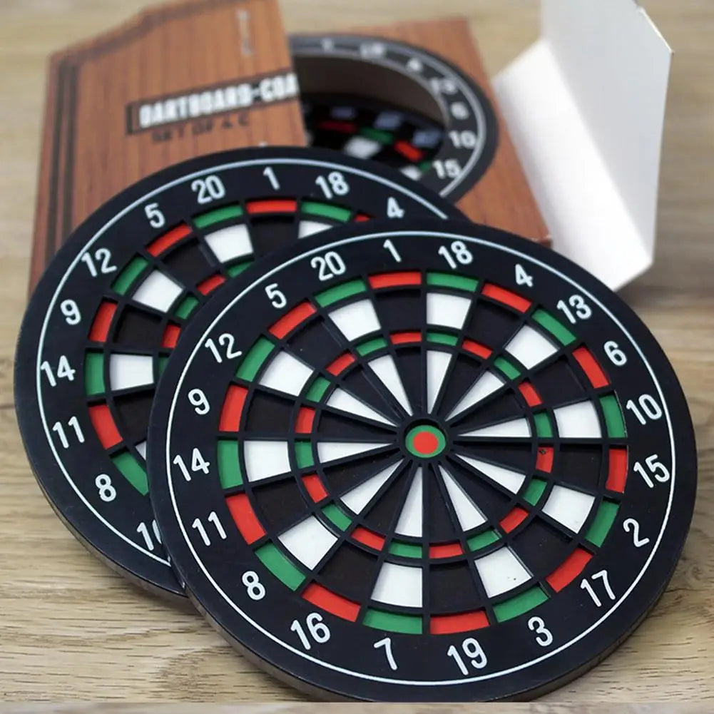 4Pcs Mini Dart Board Drink Coaster