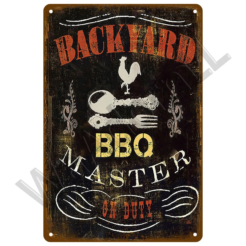 Retro Vintage BBQ Sign