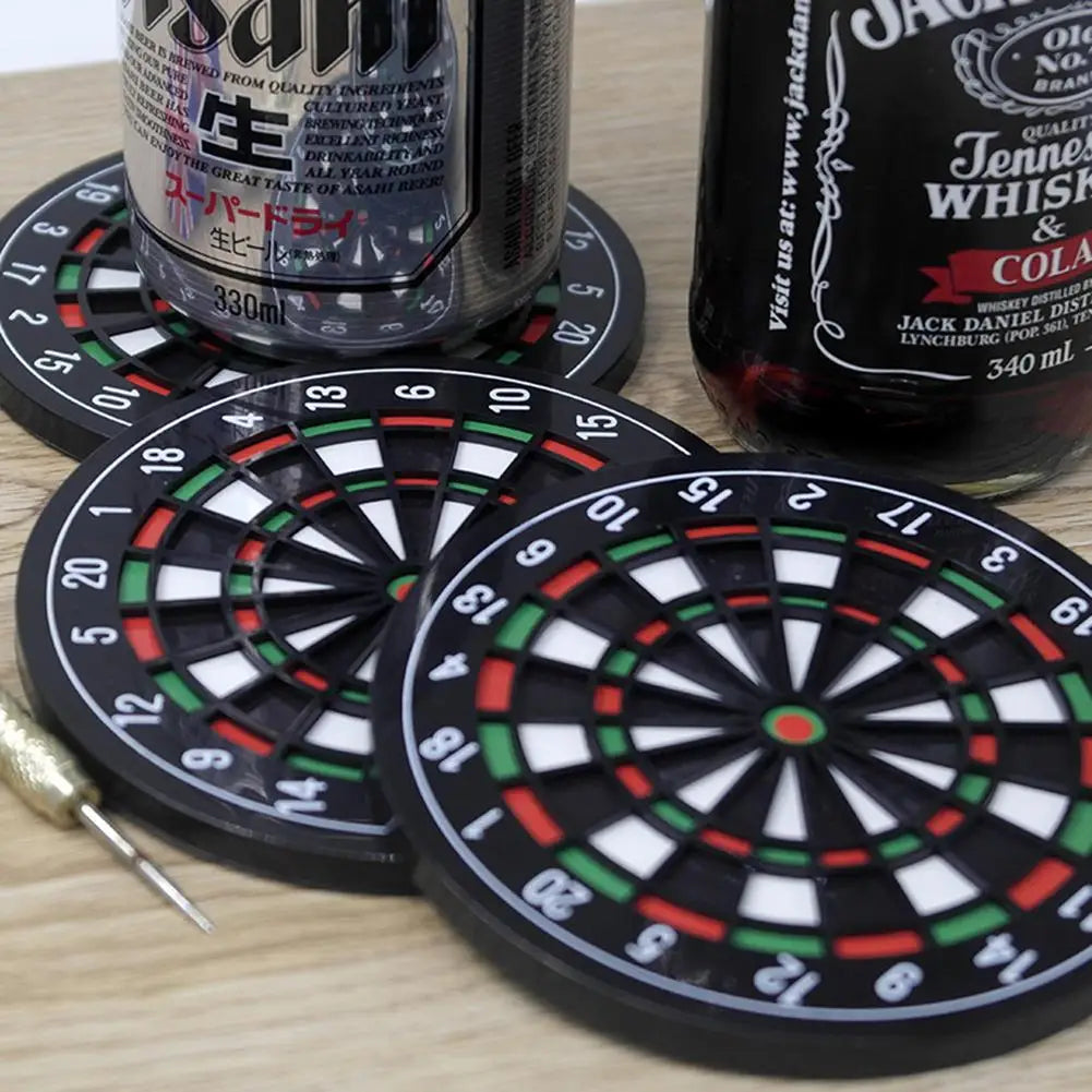 4Pcs Mini Dart Board Drink Coaster