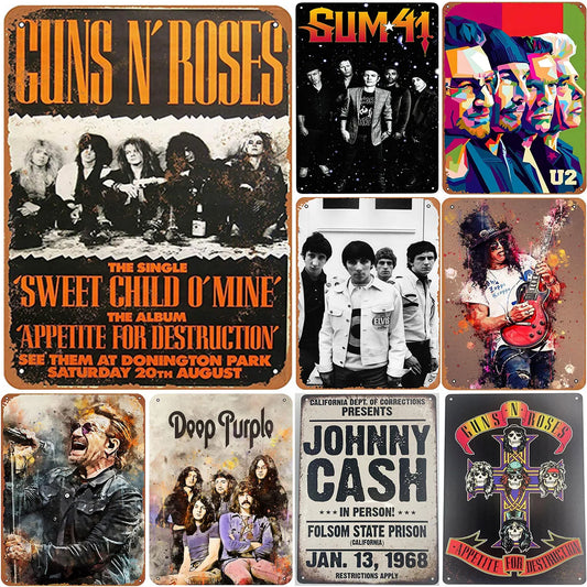 Music Rock Metal Signs
