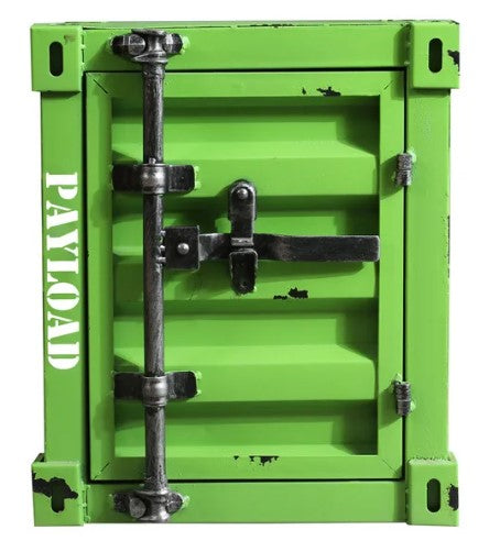 Industrial Style Retro Shipping Container Table & Storage - Colour Options