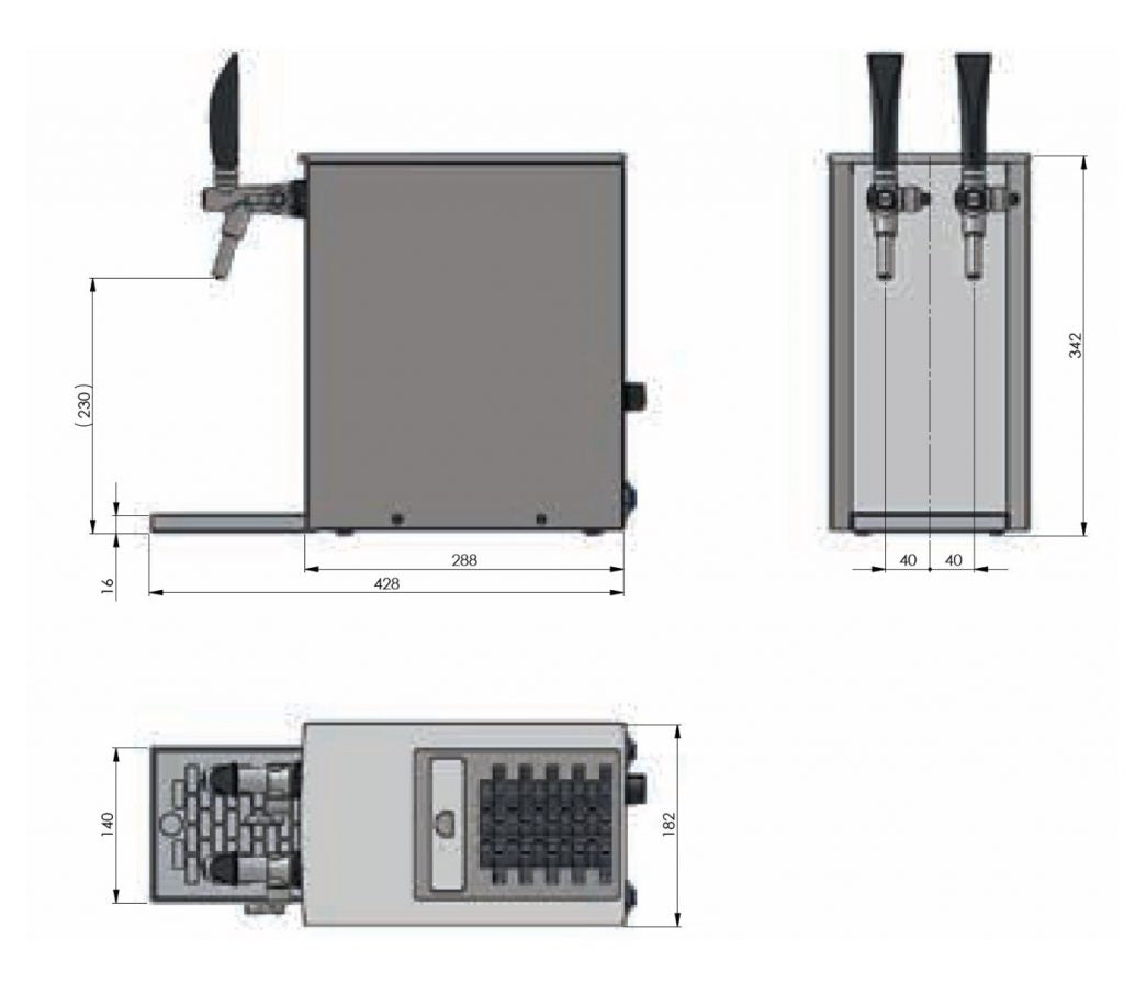 Lindr Pygmy 25k EXCLUSIVE Double Tap Beer Cooler & Dispenser - VAT Inc