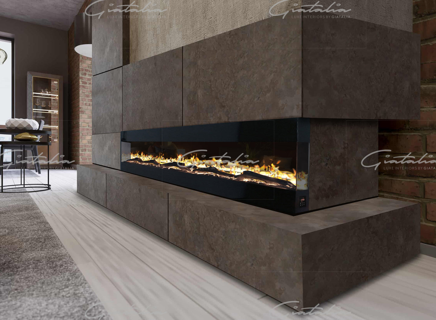 Media Wall Mirage Mantel Electric Fire - 42 inch