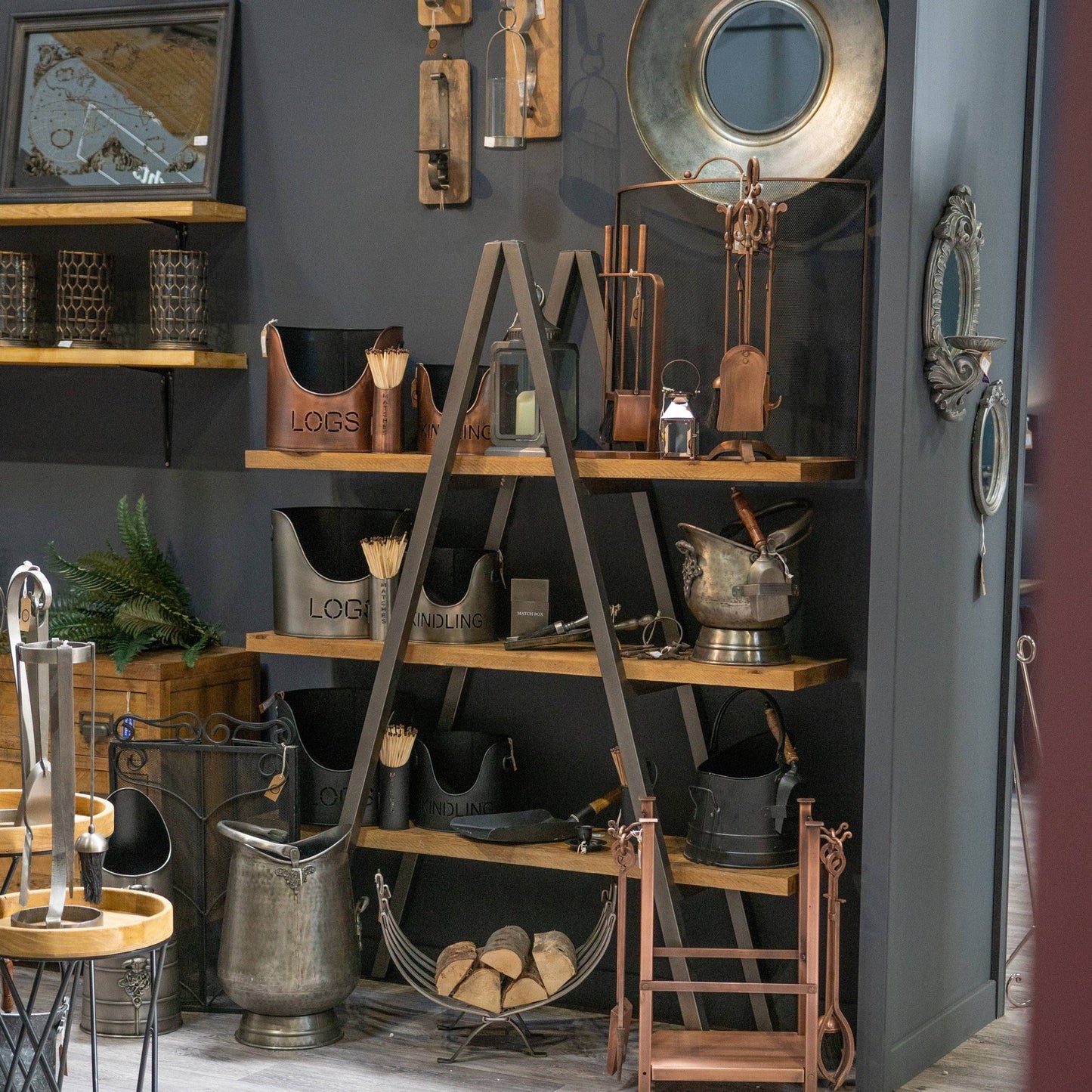 Industrial Style Triangular Pyramid Storage Unit - mancavesuperstore