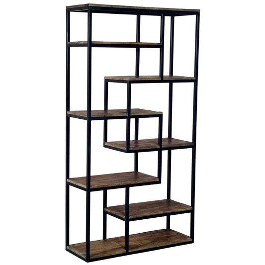 Industrial Style Multi-Shelf Storage Unit - mancavesuperstore