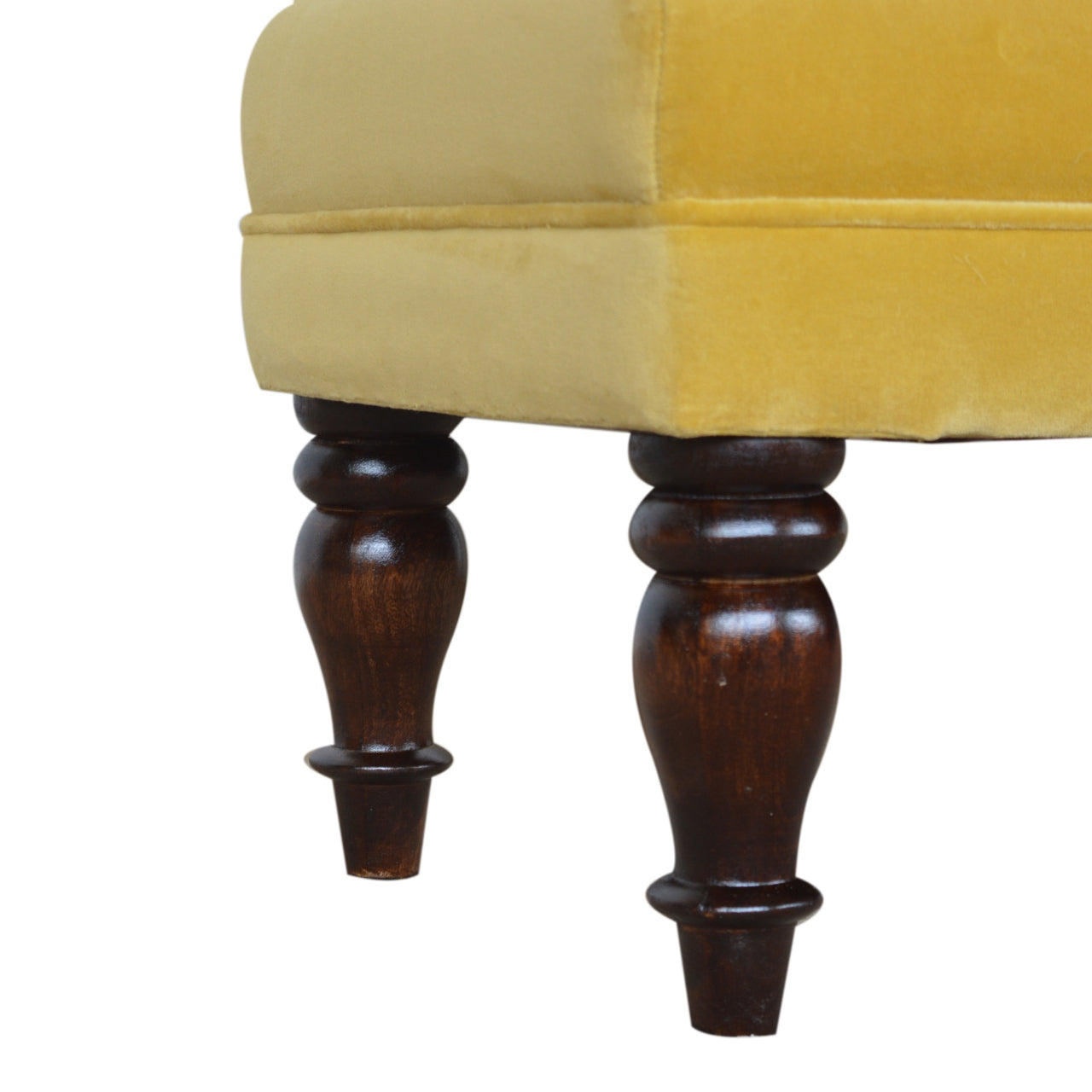 Mustard Velvet Chaise - mancavesuperstore