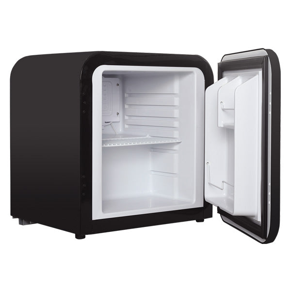 Black Retro Curved Beer Fridge/Drinks Cooler - By Husky