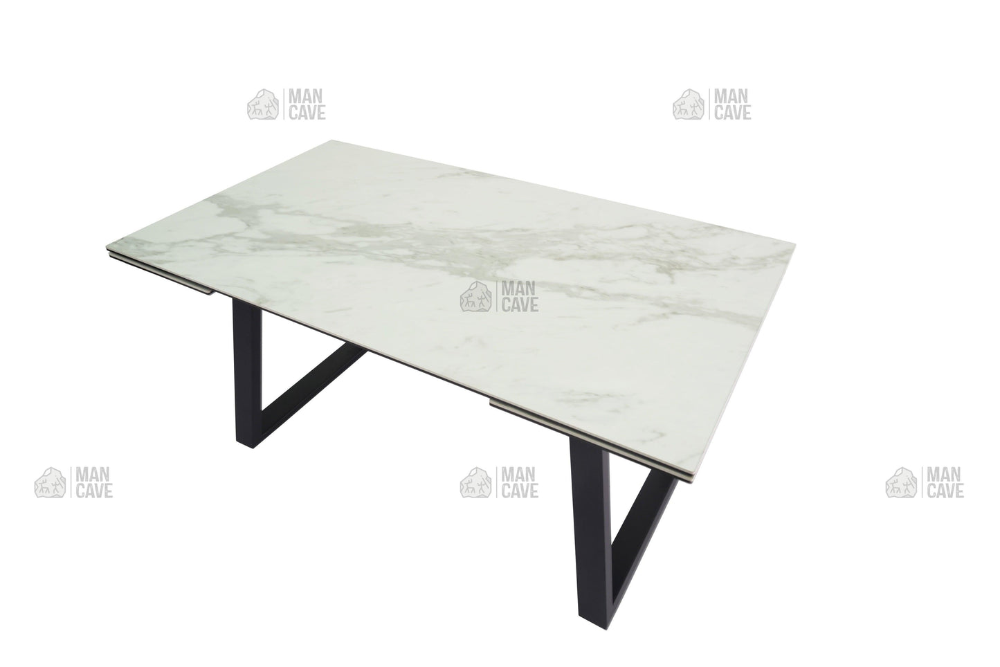 Dante Extending Table - White - mancavesuperstore