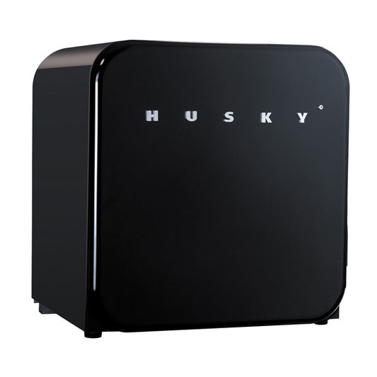 Black Retro Curved Beer Fridge/Drinks Cooler - By Husky