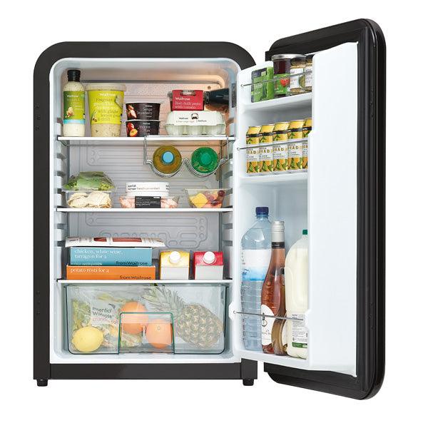 Black Retro Beer Fridge Undercounter Drinks Cooler - Husky - mancavesuperstore