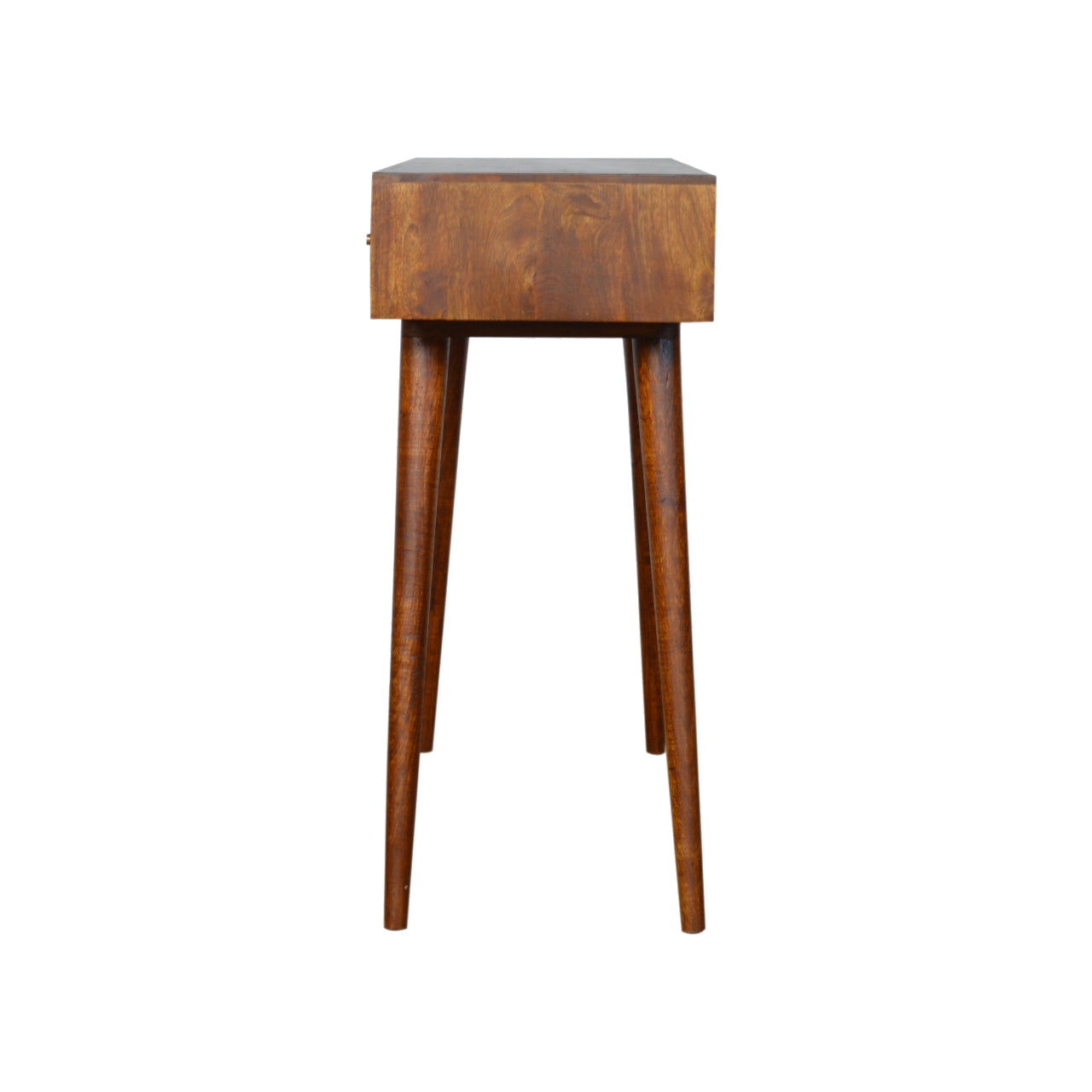 3 Drawer Mixed Chestnut Console Table - mancavesuperstore