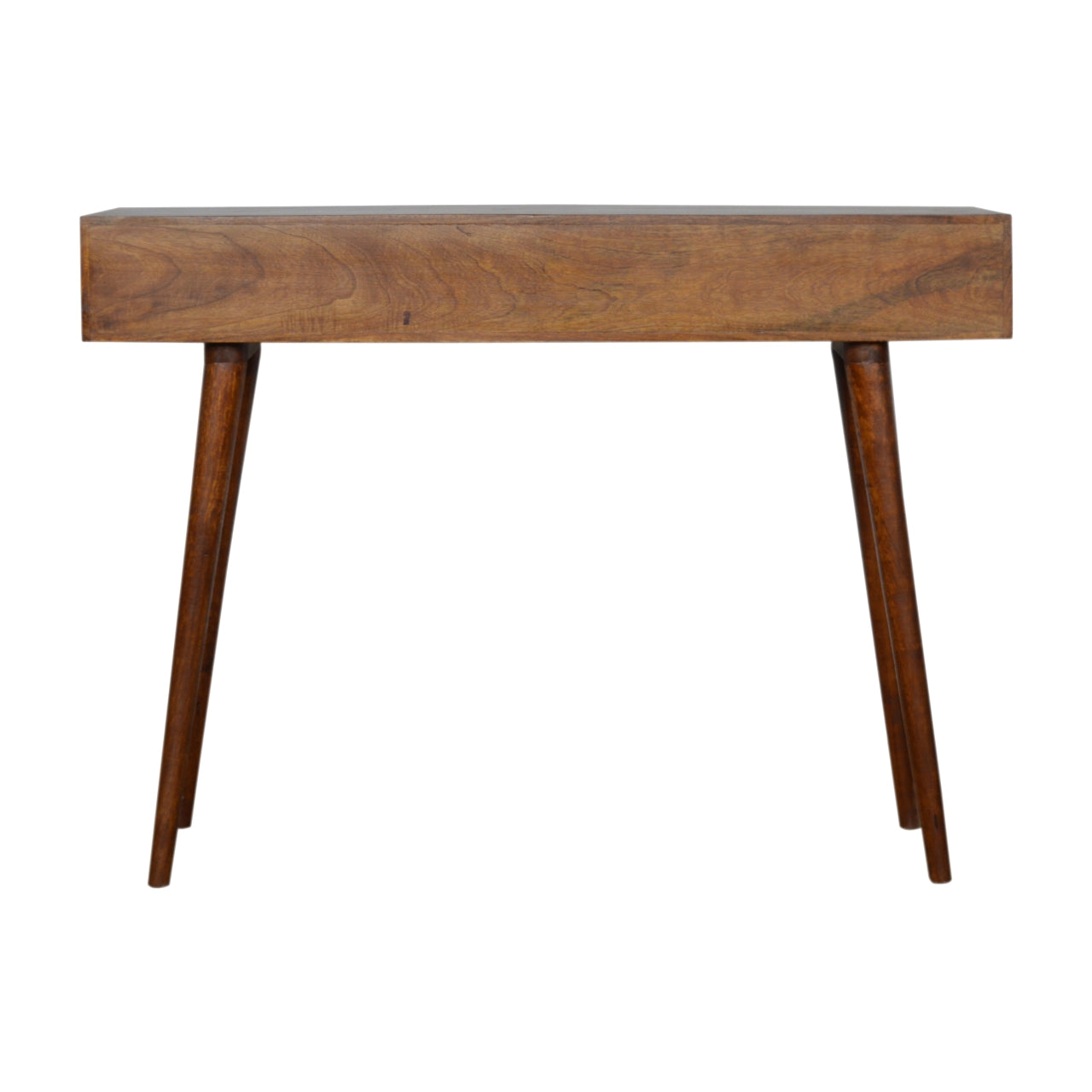 3 Drawer Mixed Chestnut Console Table - mancavesuperstore