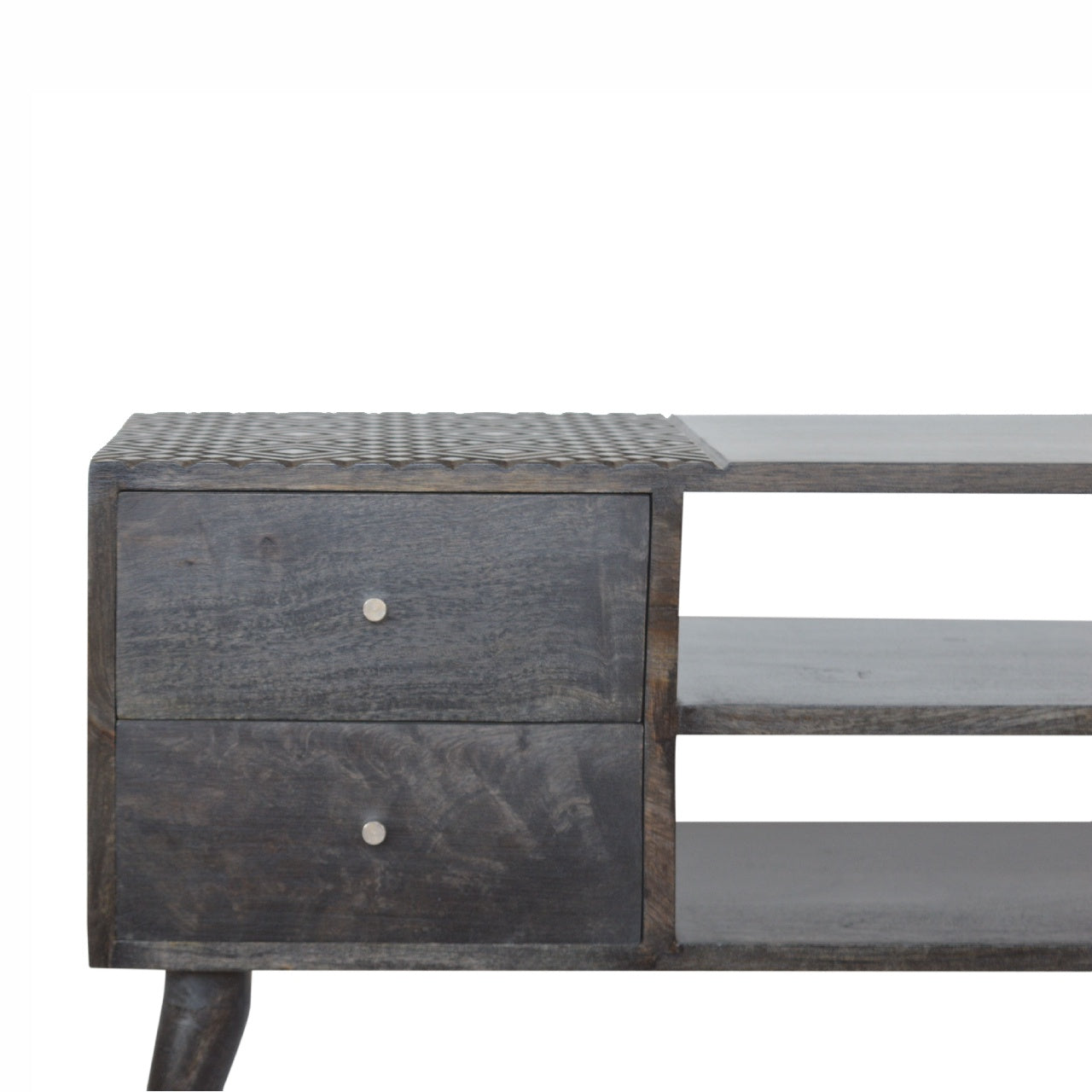 Ash Black Contemporary Entertainment Unit - mancavesuperstore