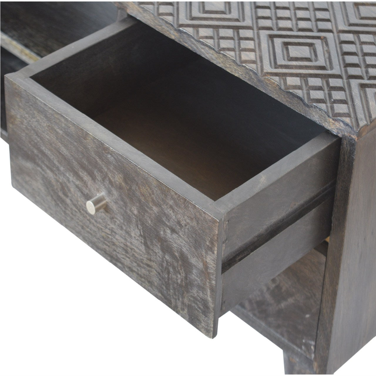 Ash Black Contemporary Entertainment Unit - mancavesuperstore