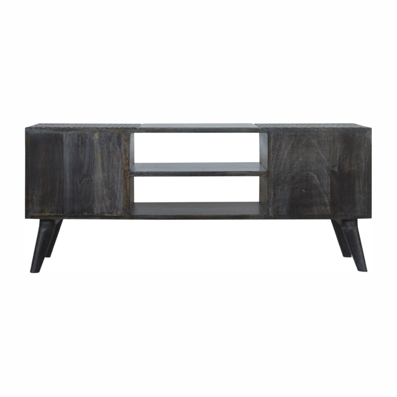 Ash Black Contemporary Entertainment Unit - mancavesuperstore