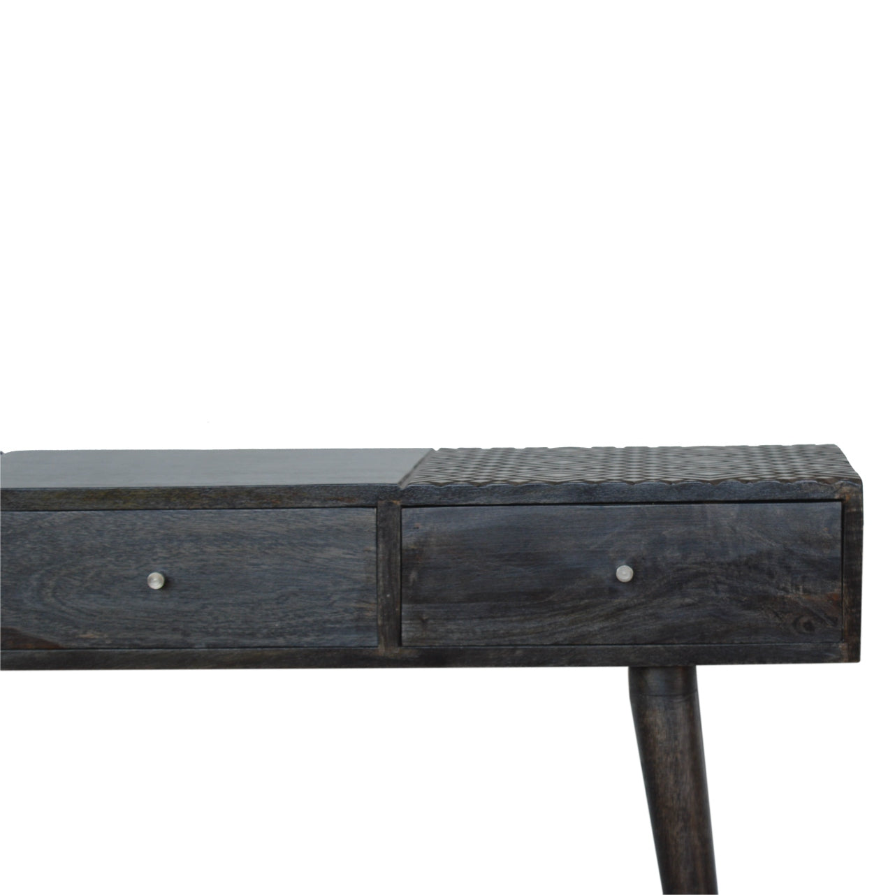 Ash Black 3 Drawer Console Table - mancavesuperstore