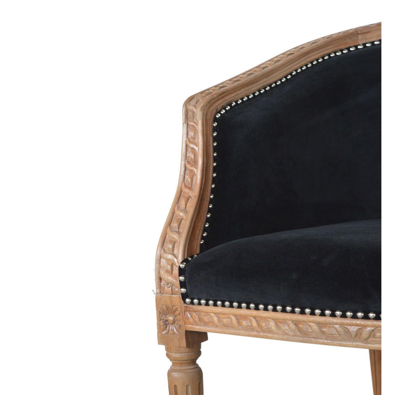 Black Velvet Occasional Chair - mancavesuperstore