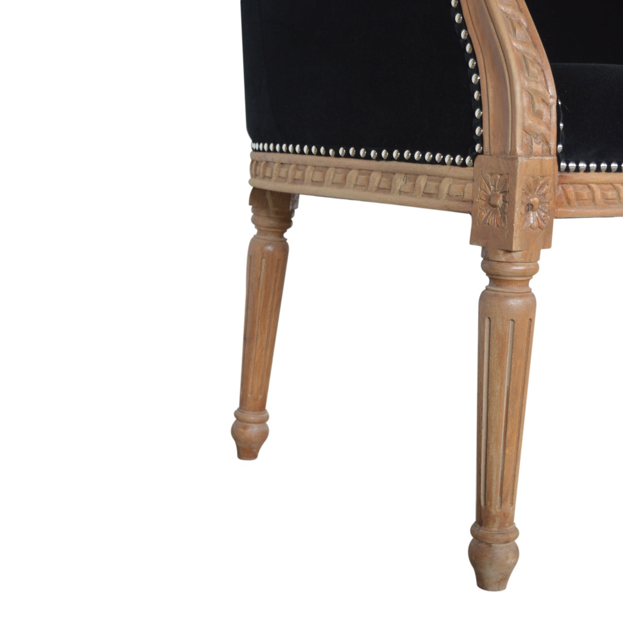 Black Velvet Occasional Chair - mancavesuperstore