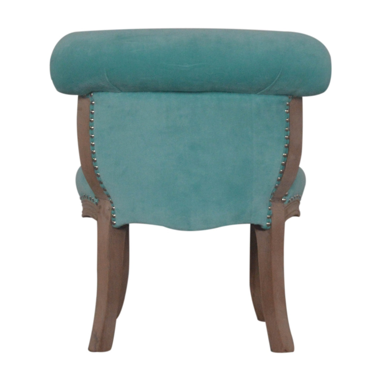 Aqua Velvet Studded Chair - mancavesuperstore