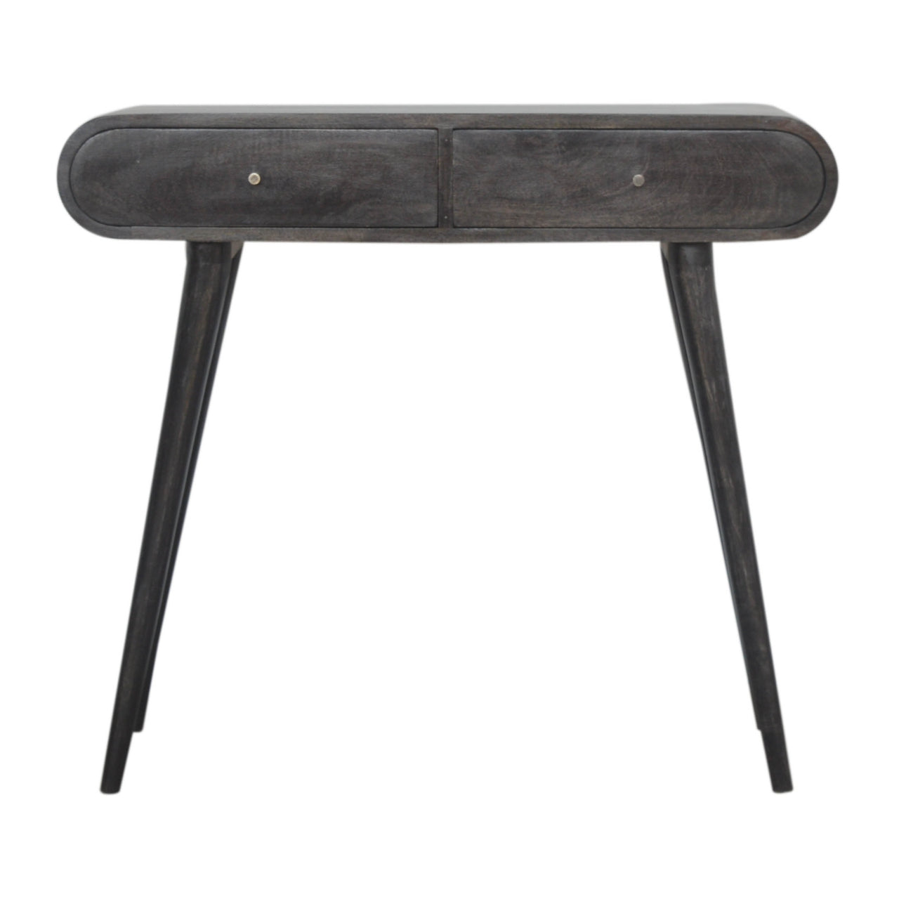 Ash Black Curved Edge Console Table - mancavesuperstore