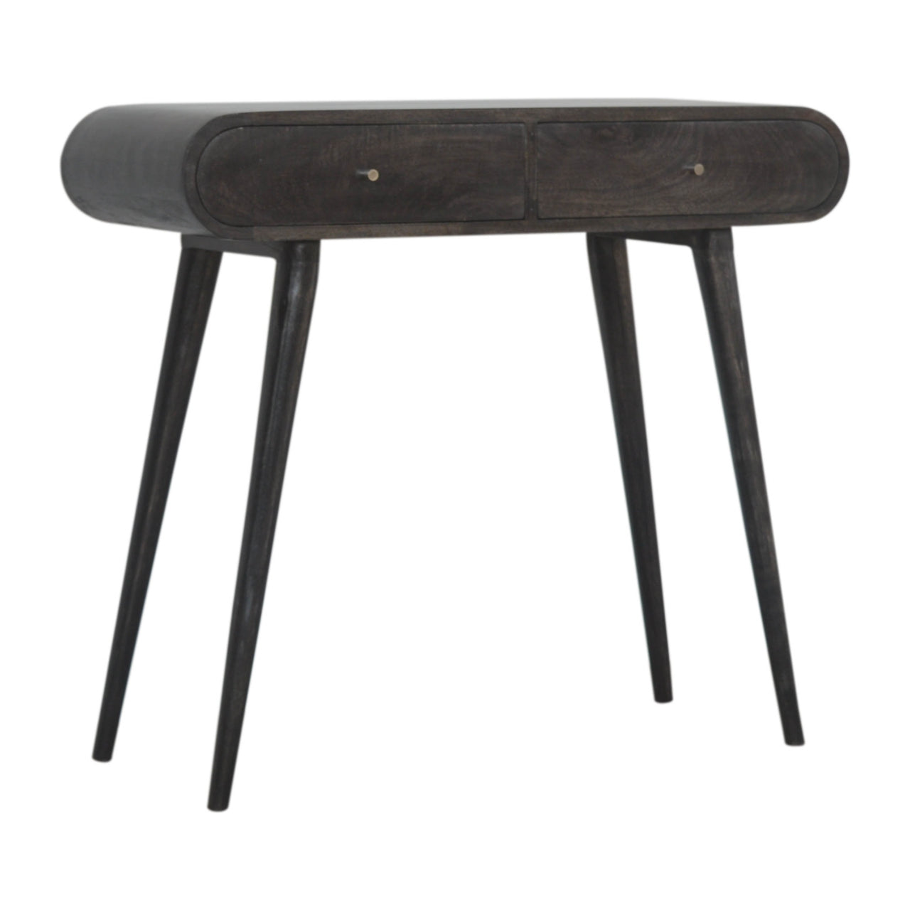 Ash Black Curved Edge Console Table - mancavesuperstore