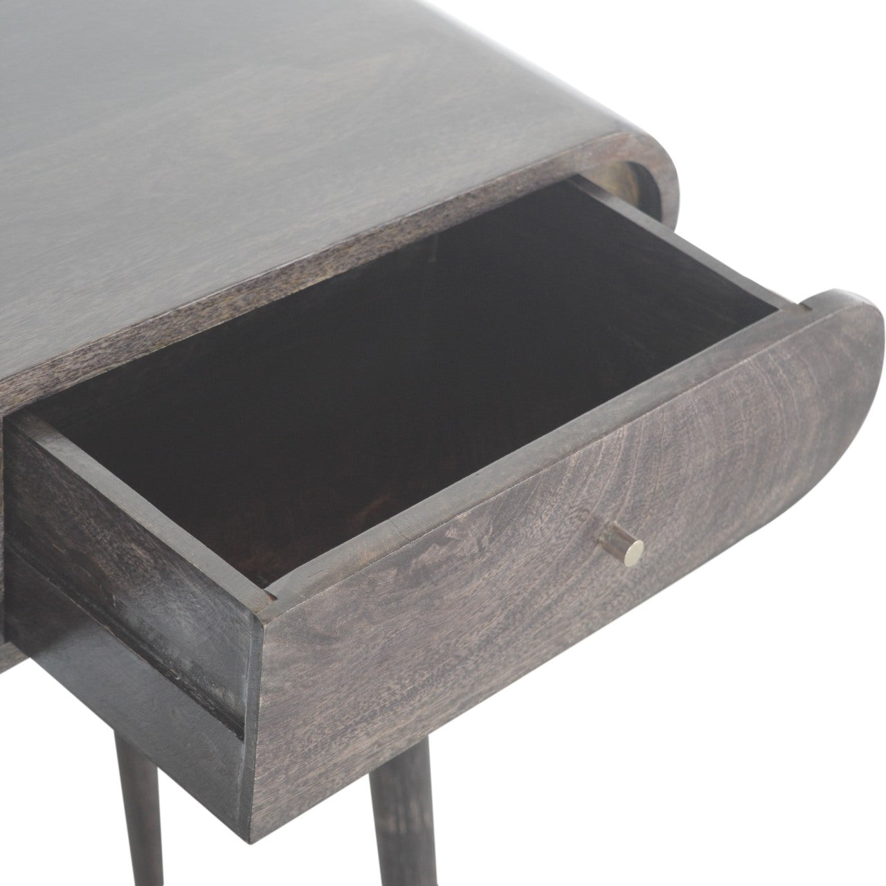 Ash Black Curved Edge Console Table - mancavesuperstore