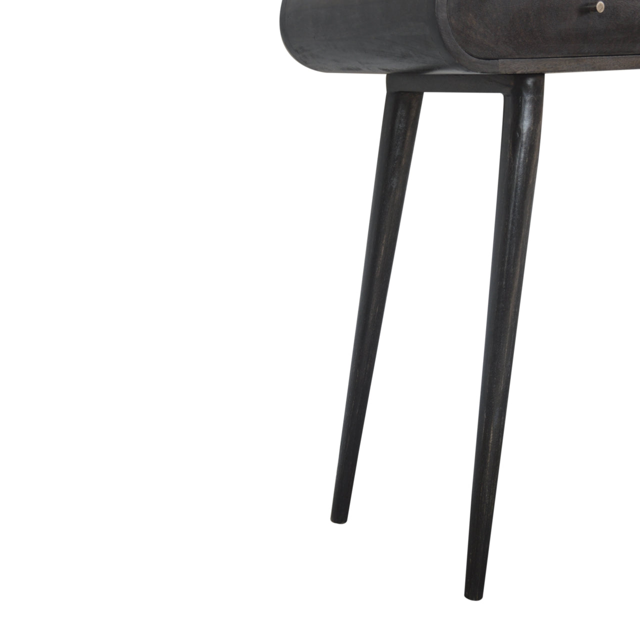 Ash Black Curved Edge Console Table - mancavesuperstore