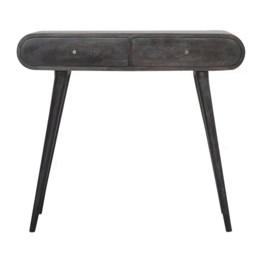 Ash Black Curved Edge Console Table - mancavesuperstore