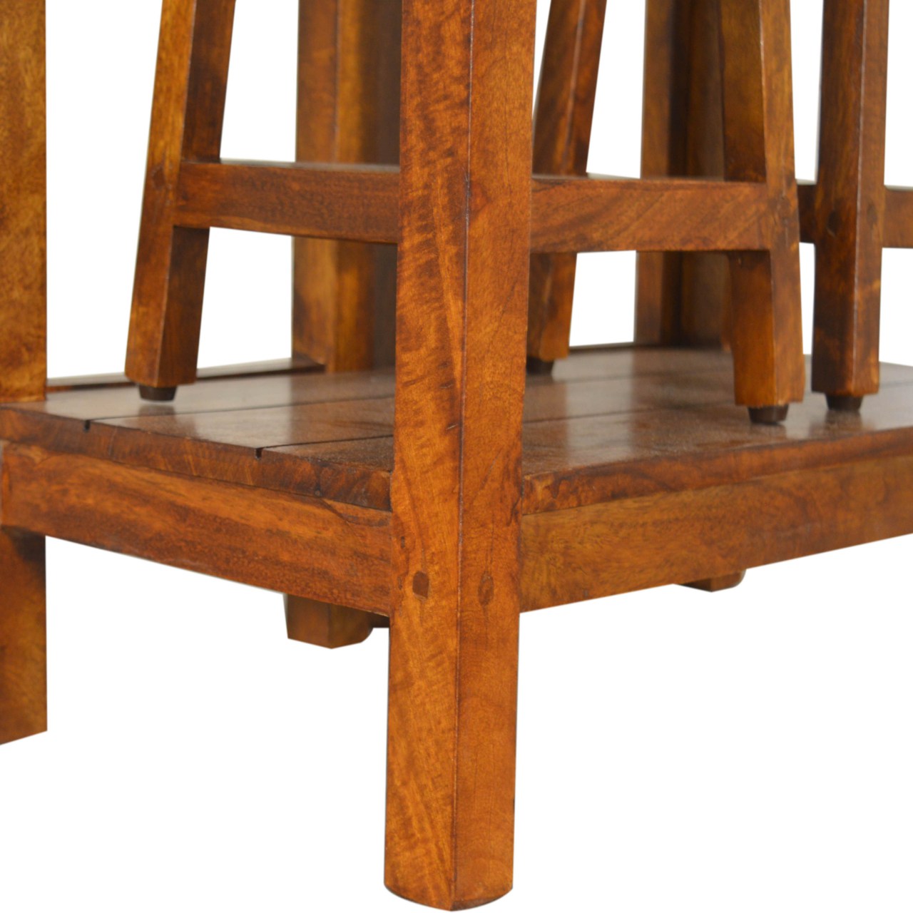 Fold & Pack Away Chestnut Breakfast Table With 2 Stools - mancavesuperstore