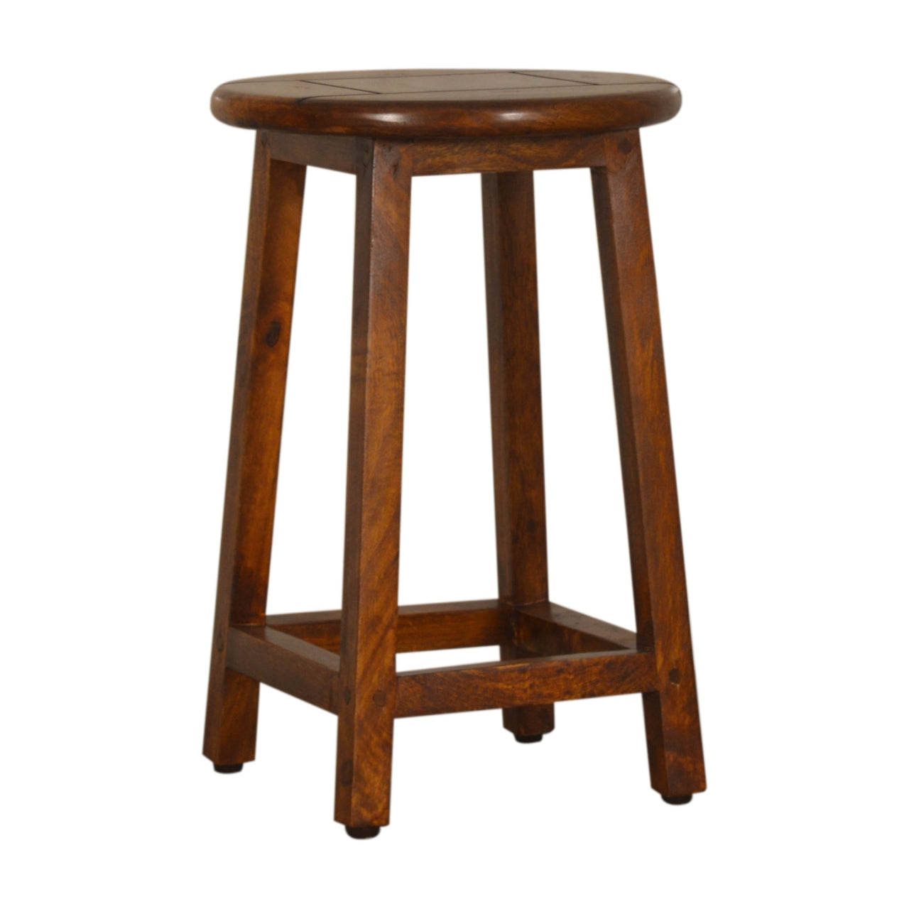 Fold & Pack Away Chestnut Breakfast Table With 2 Stools - mancavesuperstore