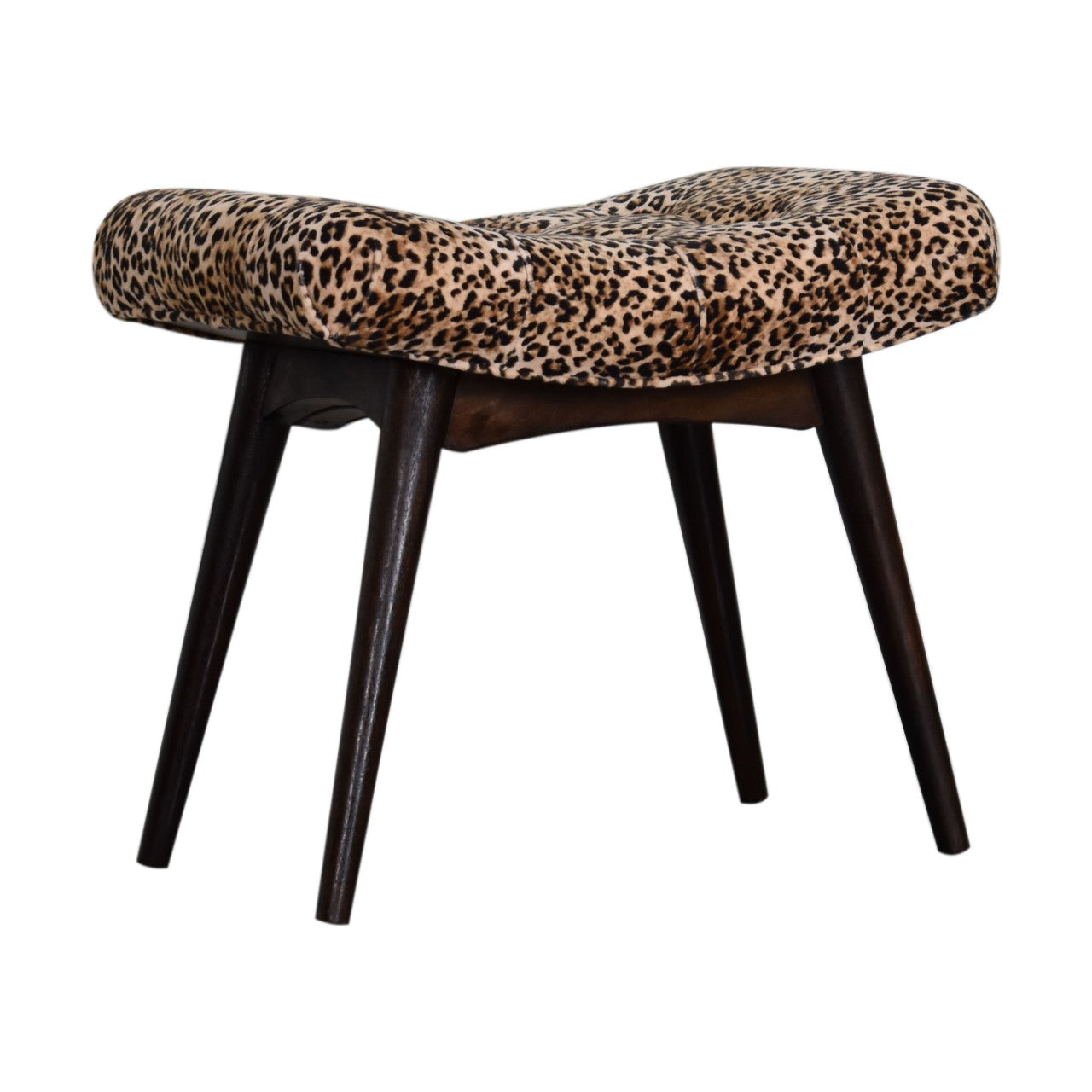 Leopard Print Curved Bench - mancavesuperstore