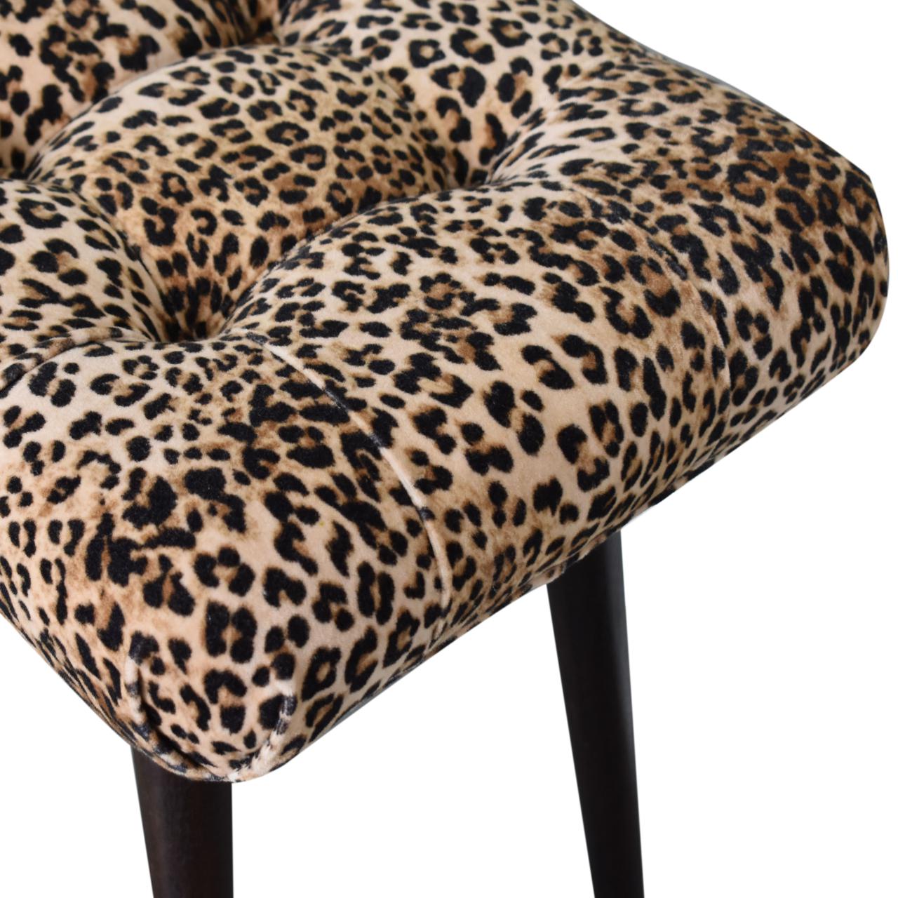 Leopard Print Curved Bench - mancavesuperstore