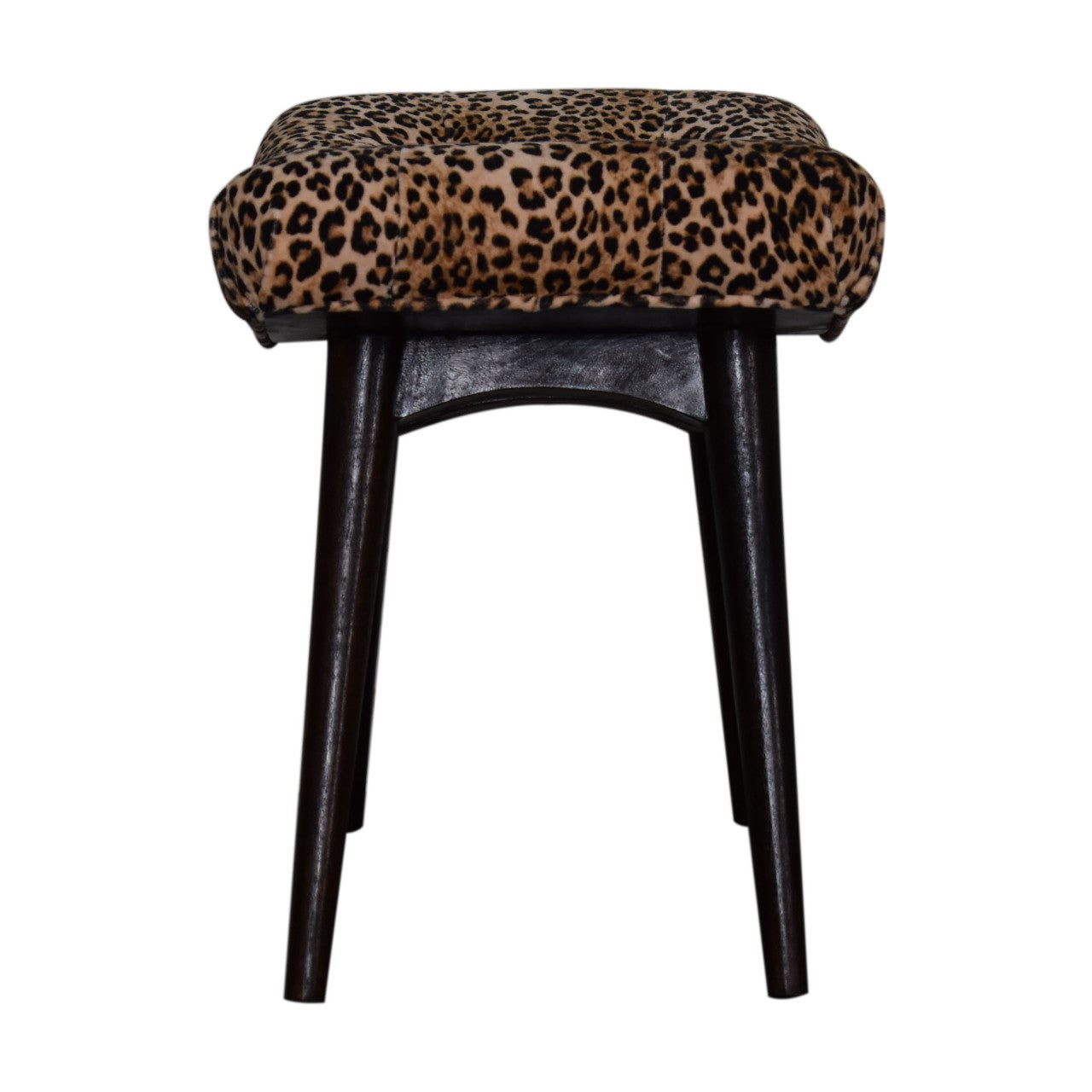 Leopard Print Curved Bench - mancavesuperstore