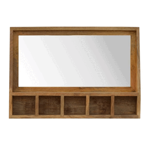 5 Slot Wall Mounted Mirror - mancavesuperstore