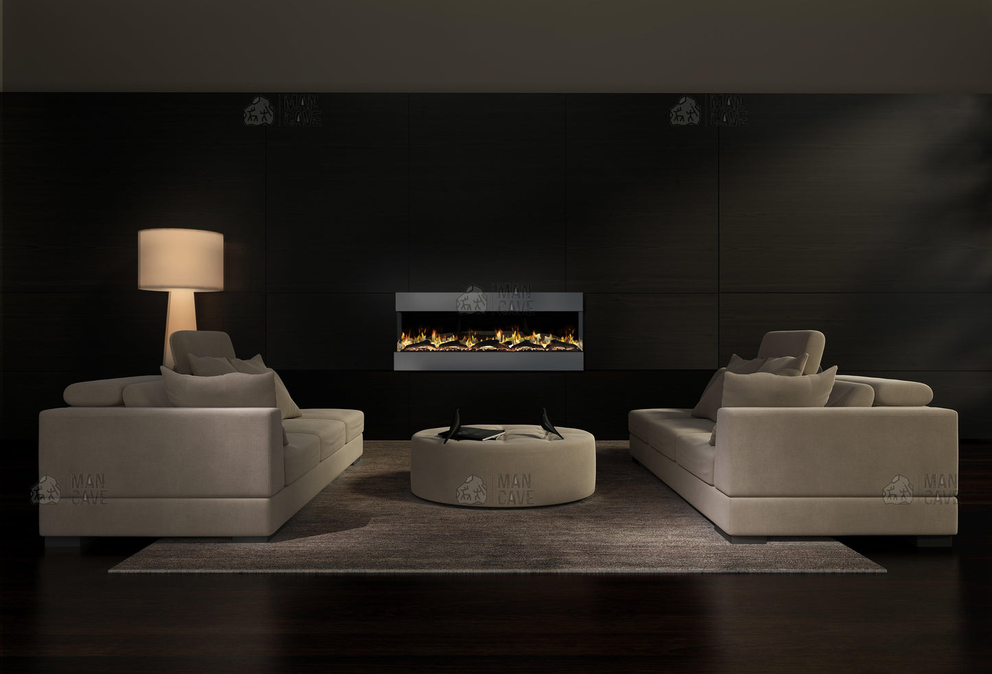 Mirage Mantel Electric Fire - 60 inch - mancavesuperstore